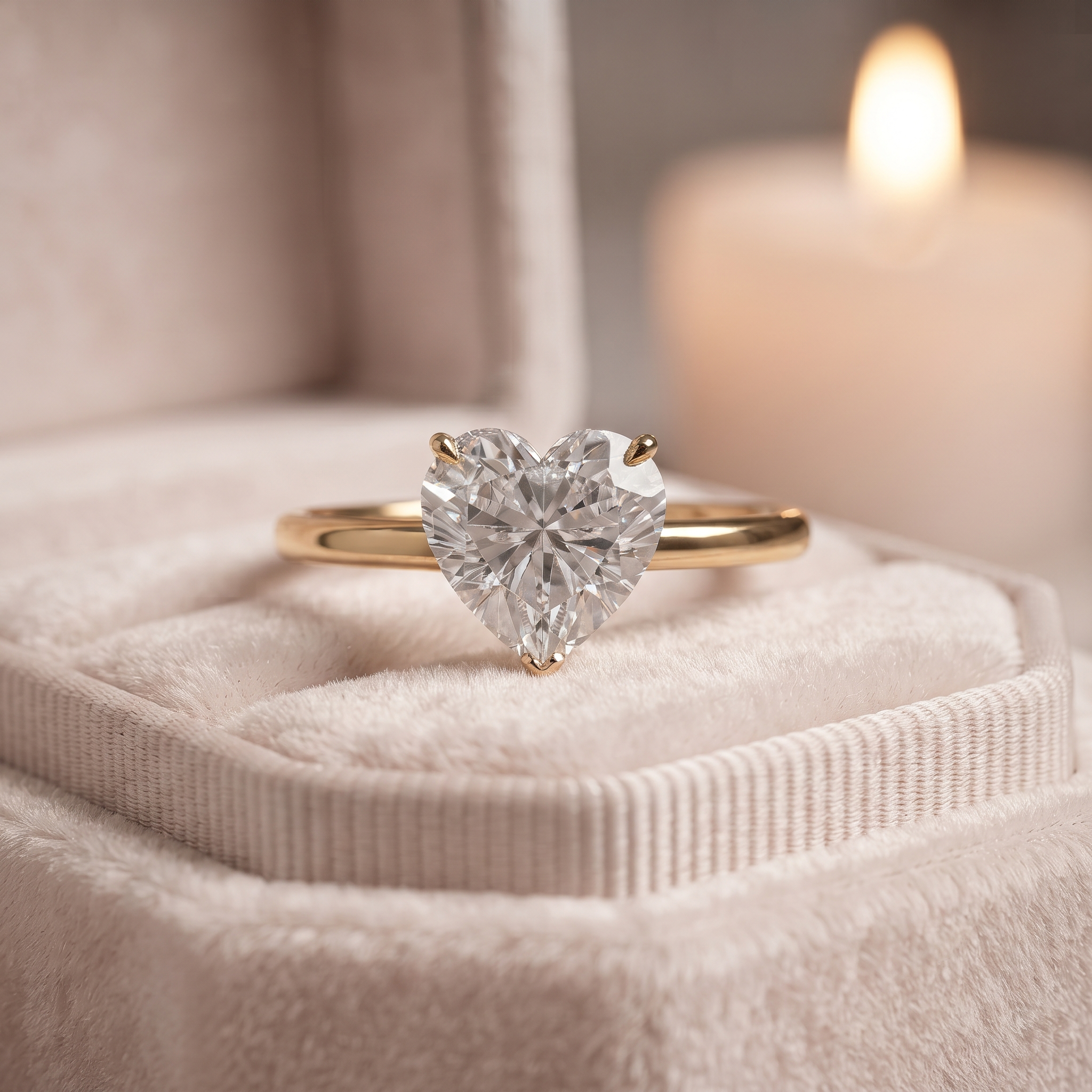 1.50 Ct Heart Shaped Solitaire Engagement Ring