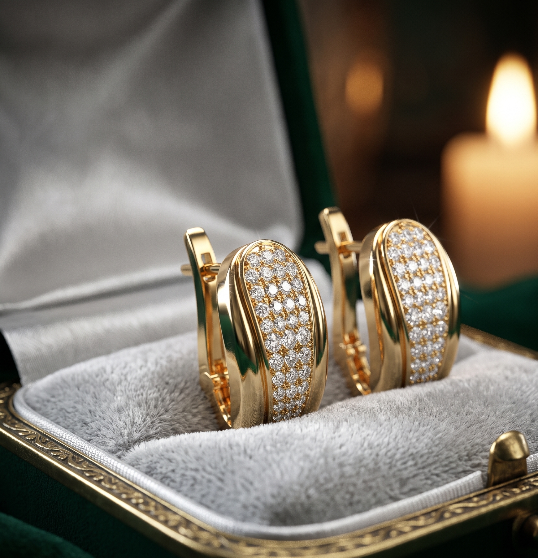 Diamond Huggie Earrings, Anniversary Gift, Birthday Gift For Her