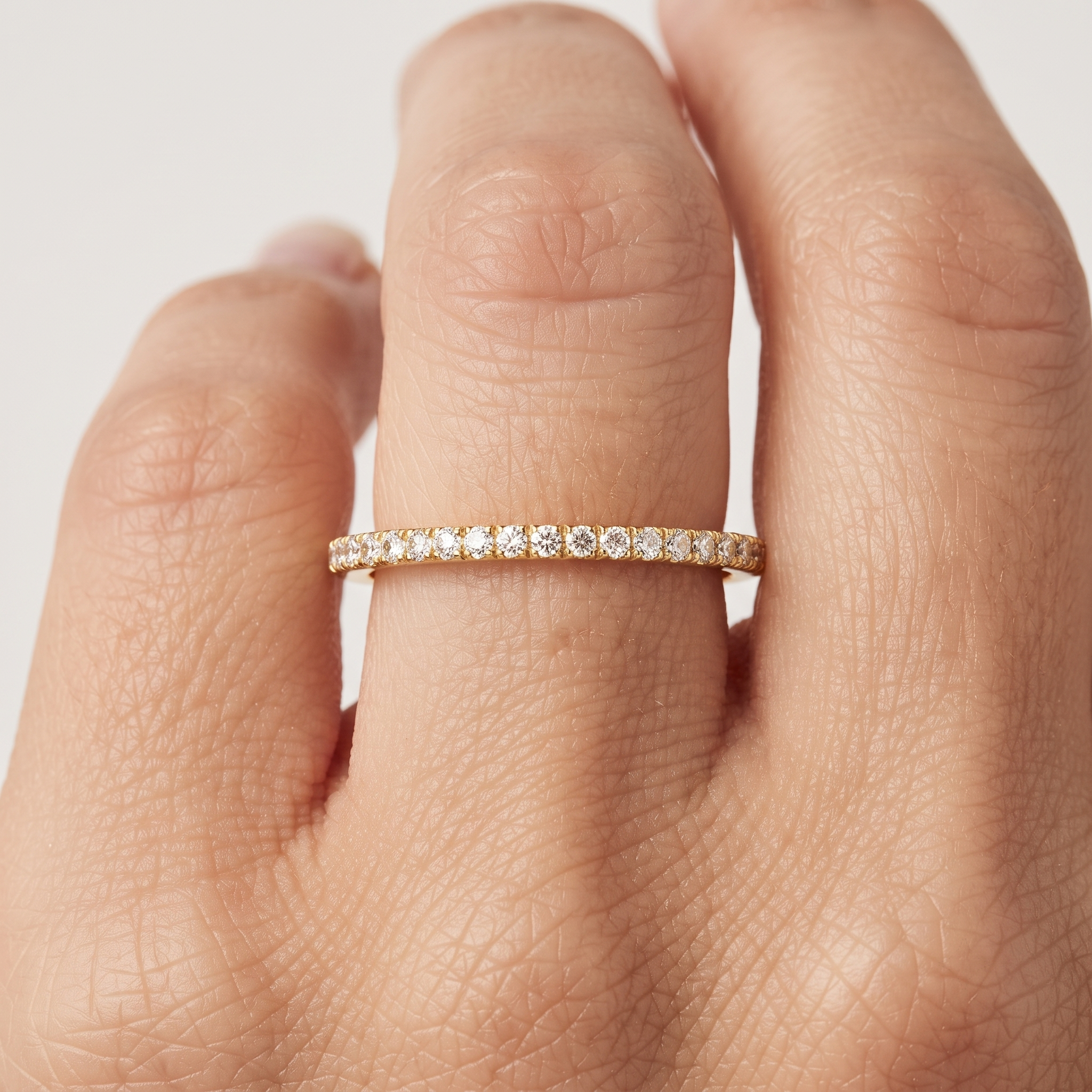 Round Cut Solitaire Engagement Ring & Matching Band Set, Yellow Gold, Milgrain Accents