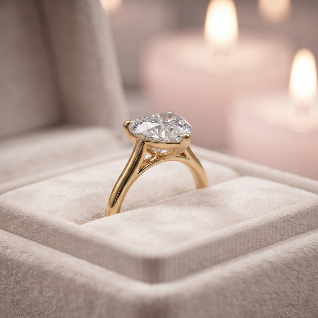 1.50 Ct Heart Shaped Solitaire Engagement Ring