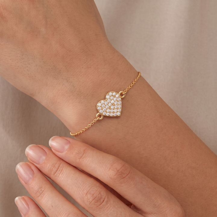 Dainty Heart Necklace In 9K Gold To 18K Gold Or Sterling Silver