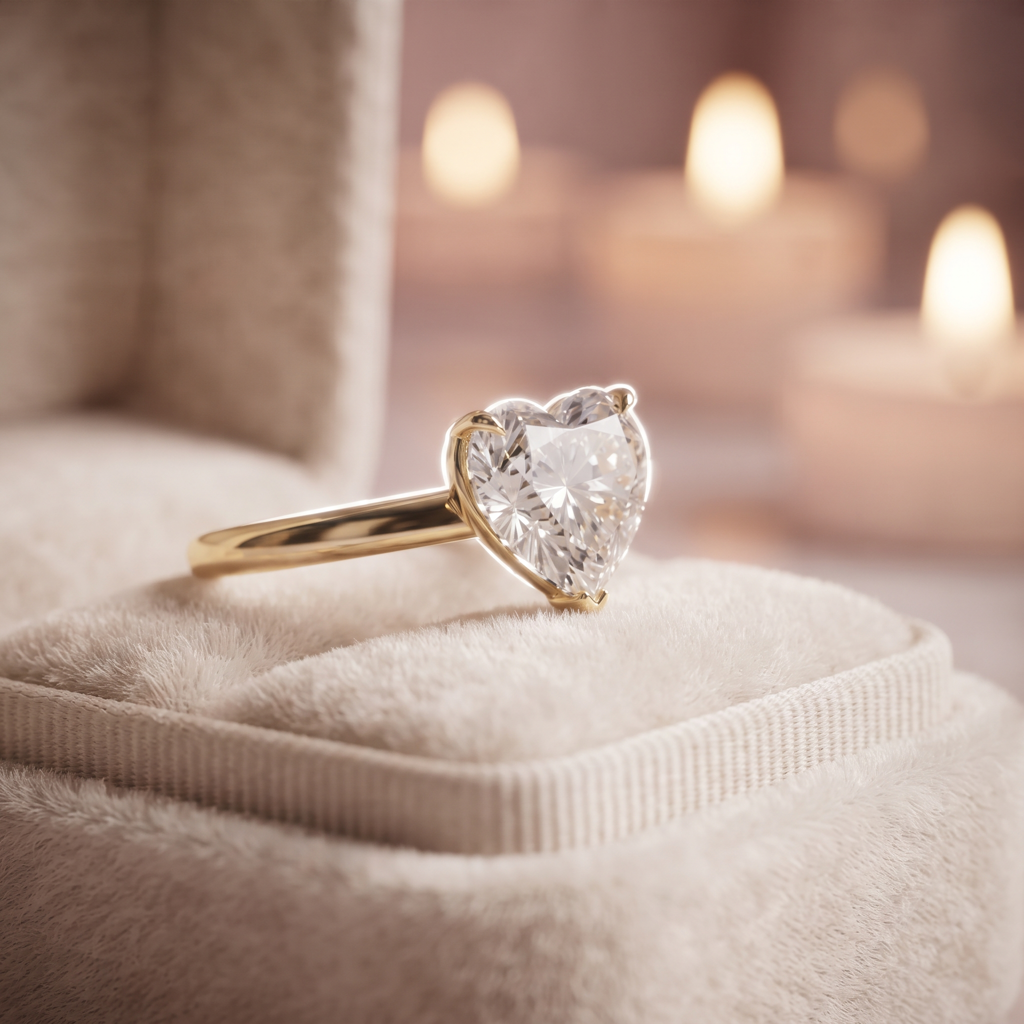 1.50 Ct Heart Shaped Solitaire Engagement Ring