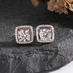 Classic Round Brilliant Diamond Halo Earrings