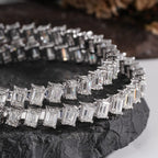 Geometric Step-Cut Diamond Bracelet Set