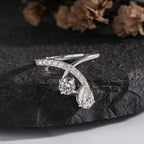 Celestial Swirl Diamond Bypass Ring