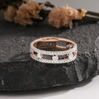 Caged Sparkle Diamond Stacking Ring