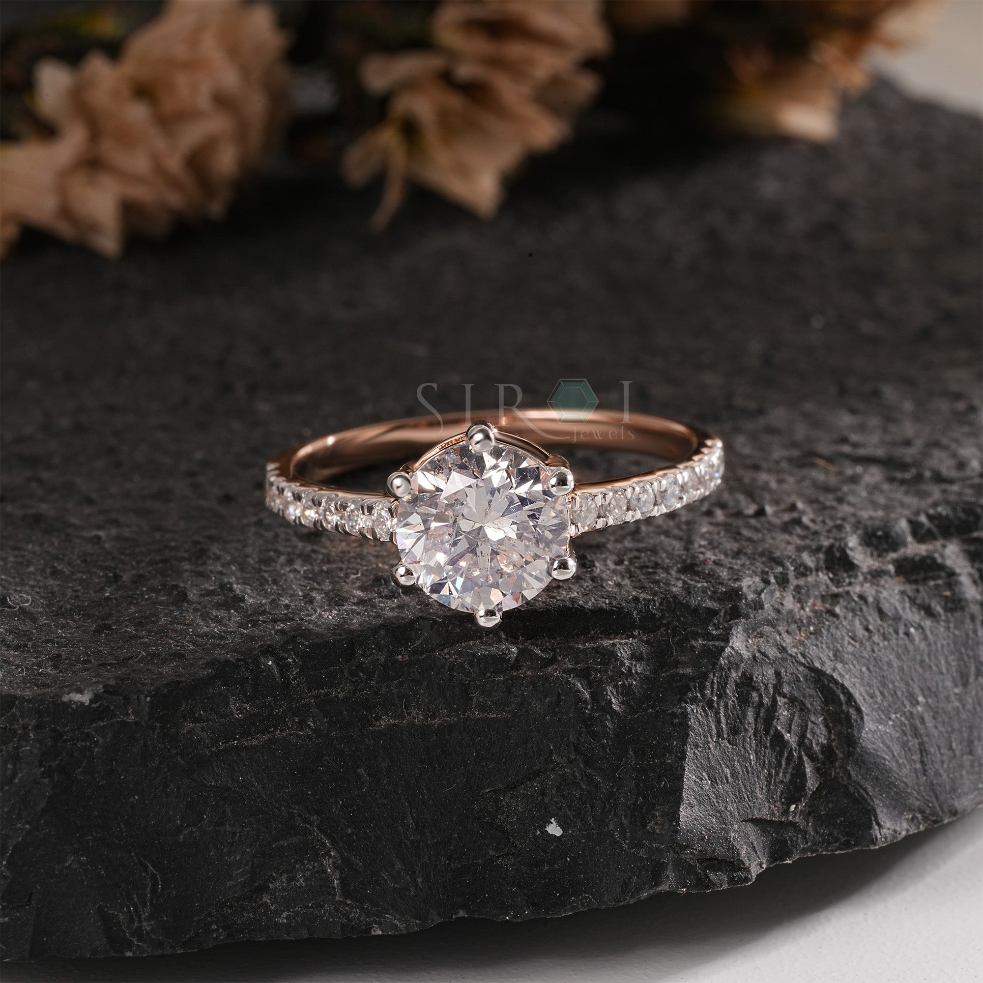 The Romantic Rose Gold Sparkle Ring