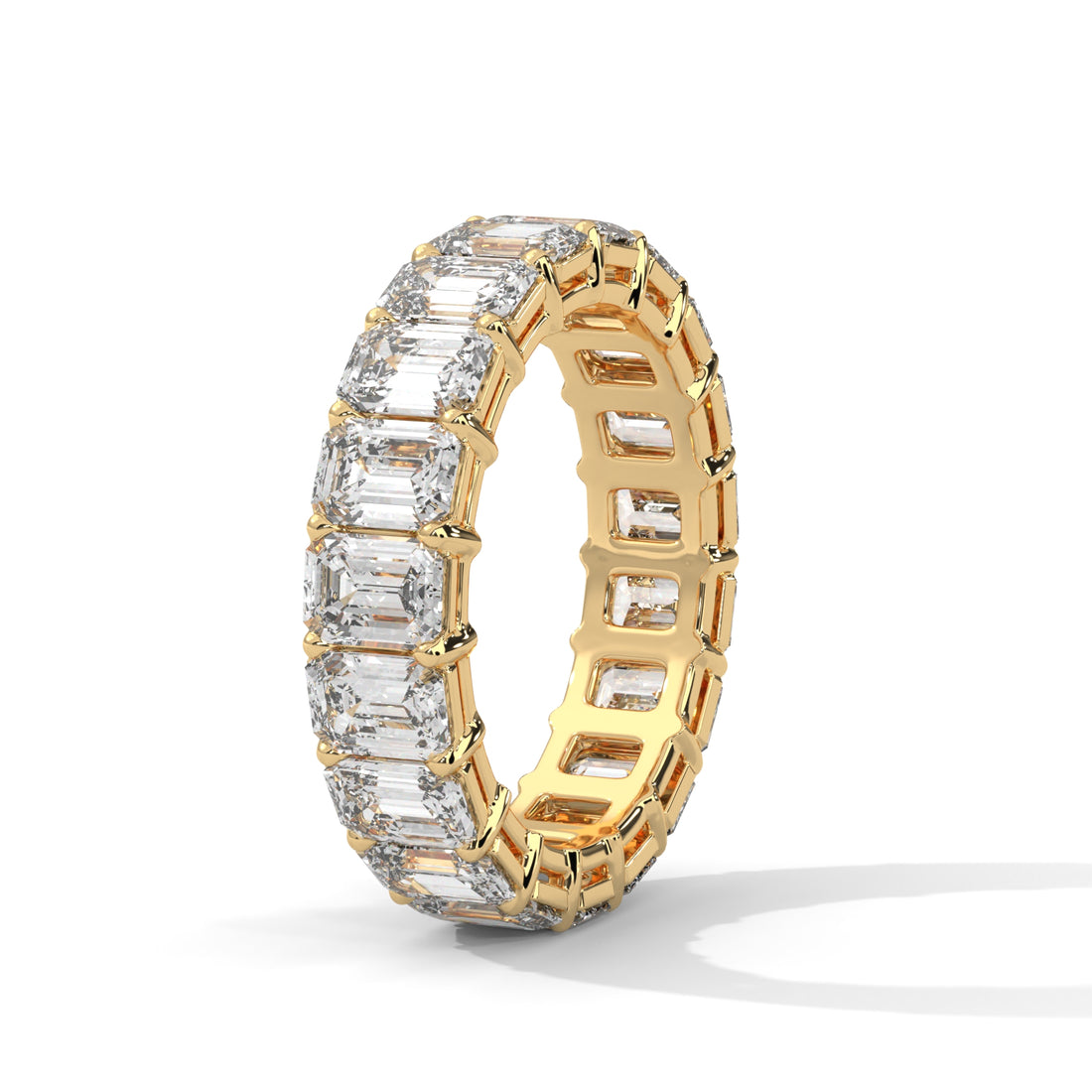 Emerald Cut Eternity Band In 10K/14K Gold Or Silver