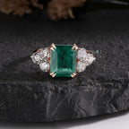 Regal Emerald & Diamond Cluster Ring
