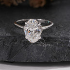 Oval Solitaire Diamond Ring