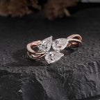 Trio Pear Diamond Bypass Ring