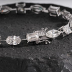 The 'River of Light' Multi-Cut Diamond Line Bracelet