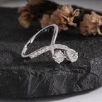 Celestial Swirl Diamond Bypass Ring