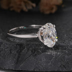 Oval Solitaire Diamond Ring