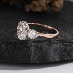 The Seraphina Oval & Round Three-Stone Ring