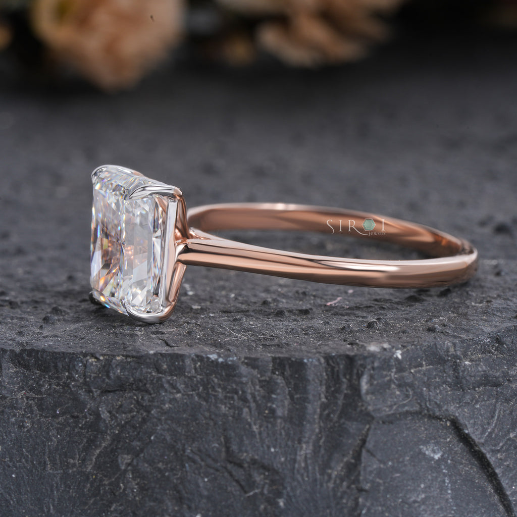 The "Ever glow" Radiant Cut Solitaire – Rose Gold Engagement Ring