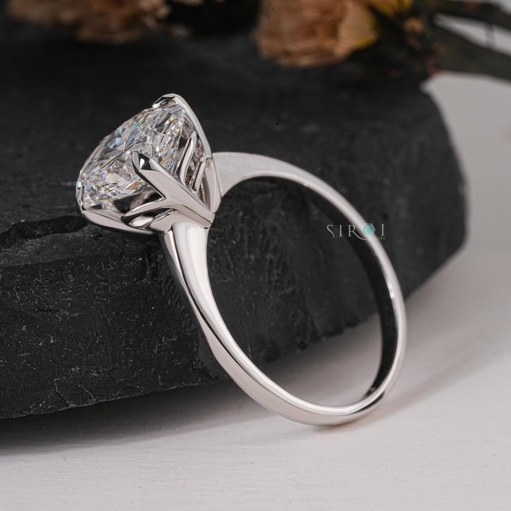 Oval Solitaire Diamond Ring
