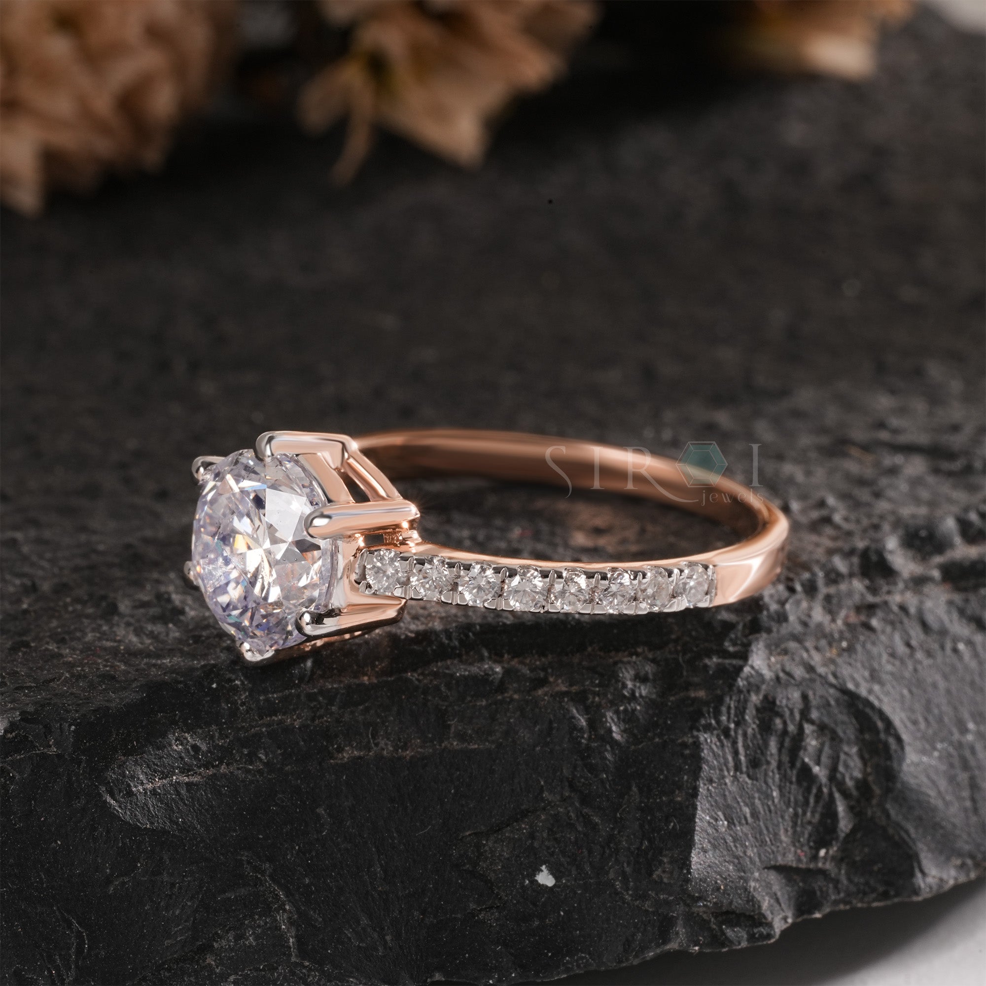 The Romantic Rose Gold Sparkle Ring