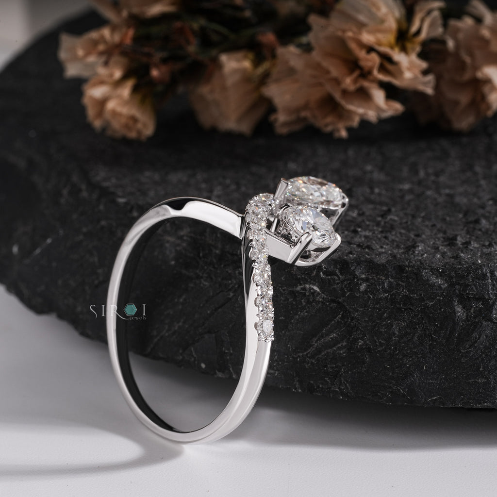 Celestial Swirl Diamond Bypass Ring