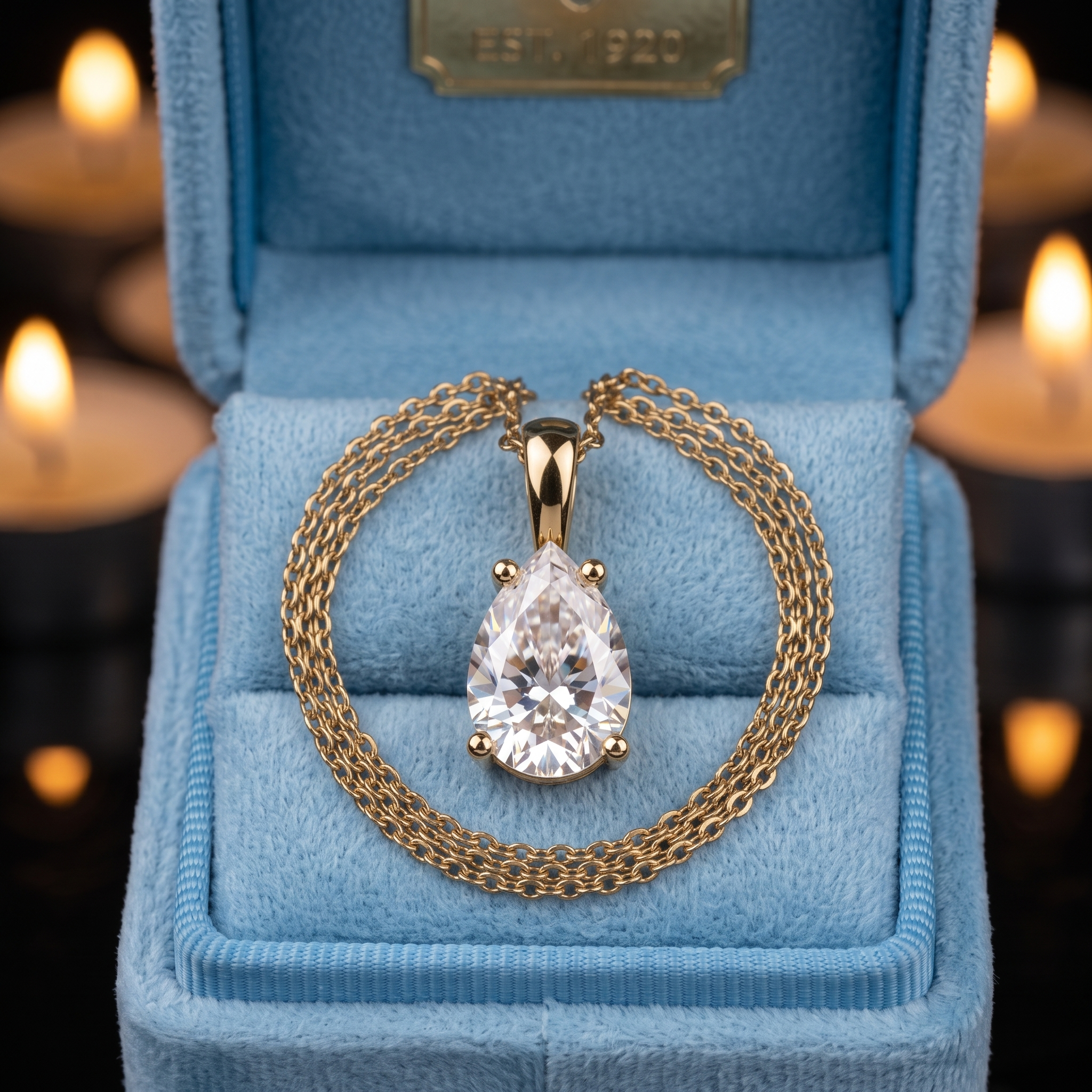 0.75 CT Pear Cut Lab Grown Diamond Pendant, Minimalist Solitaire Necklace (Customizable)