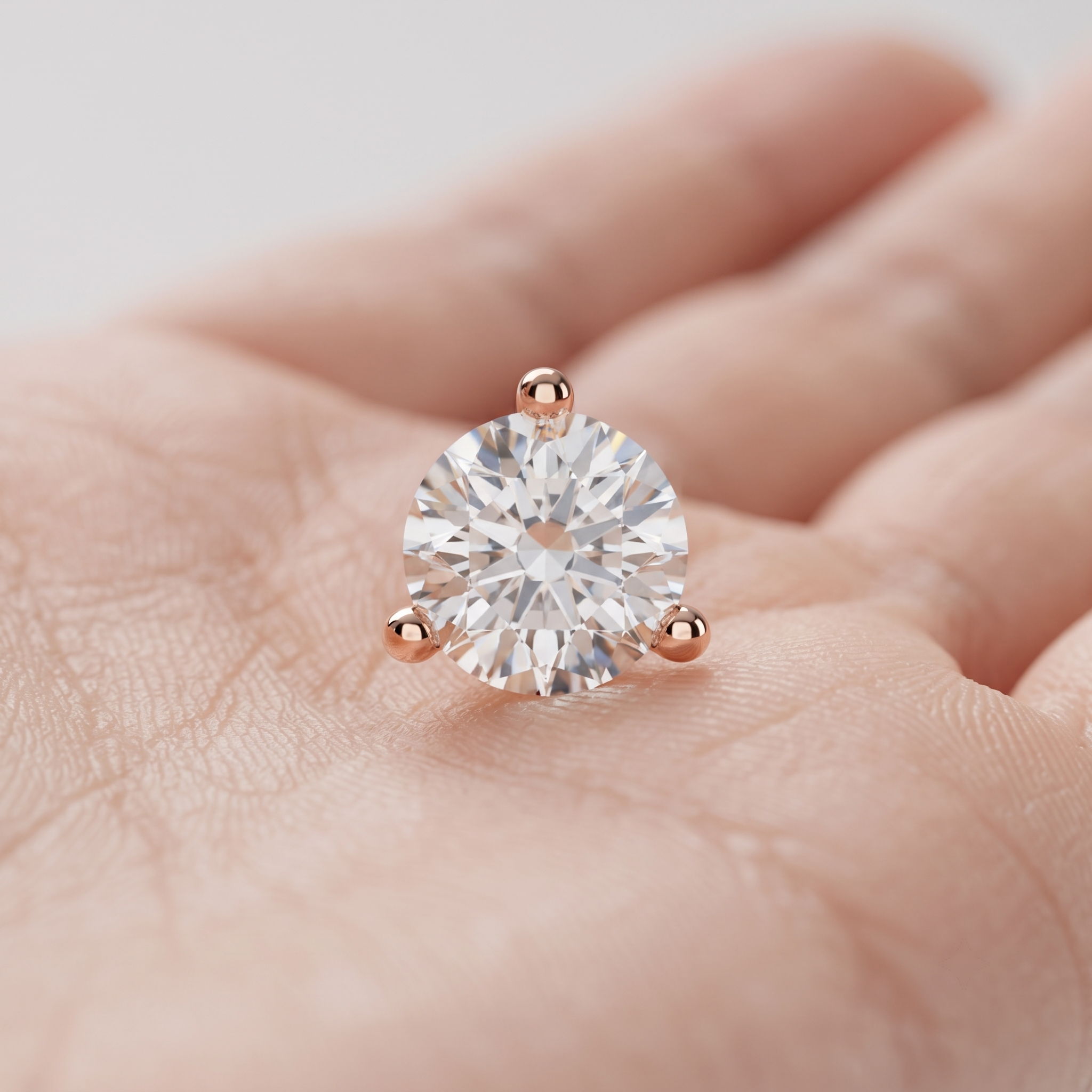 2.00 CT Round Diamond Stud Earrings in 14K Gold