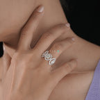 The Trinity Marquise & Oval Diamond Halo Ring