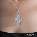 Classic Round Diamond Halo Pendant Gift for Her | Eco-Friendly Sparkle Only |
