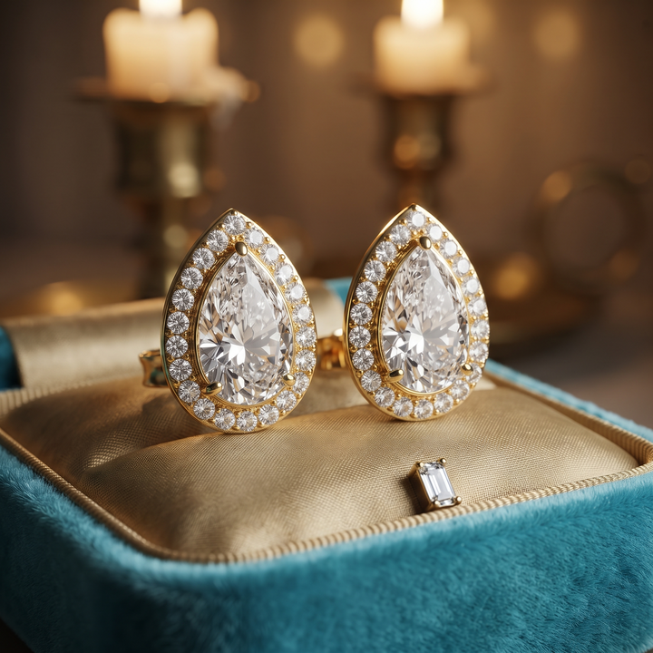 Teardrop Diamond Earrings