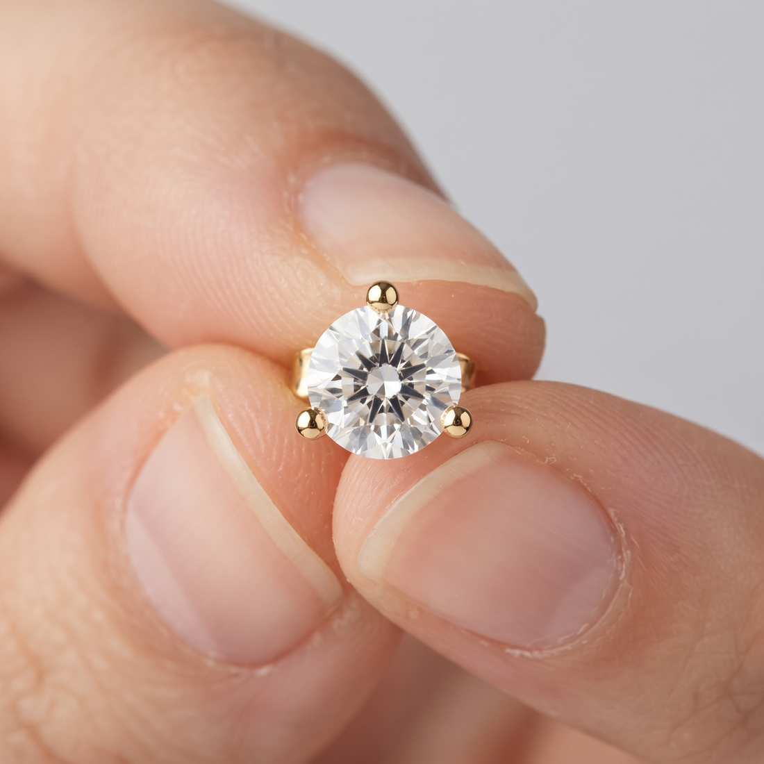 2.00 CT Round Diamond Stud Earrings in 14K Gold