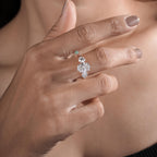 The Seraphina Oval & Round Three-Stone Ring