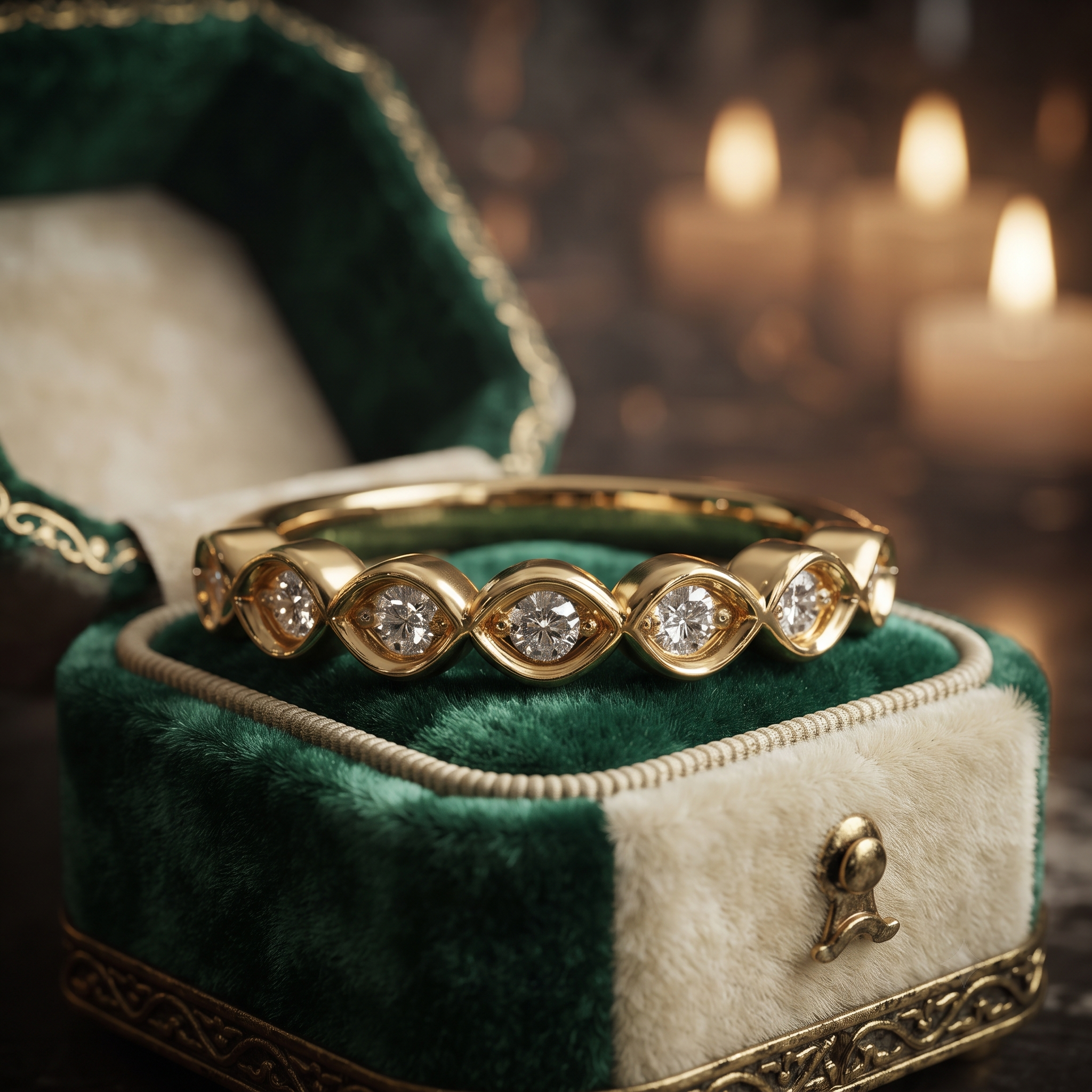 Marquise Eye Shape Diamond Wedding Band In 10K/14K Gold