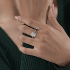 Radiant Cut Diamond Halo Engagement Ring