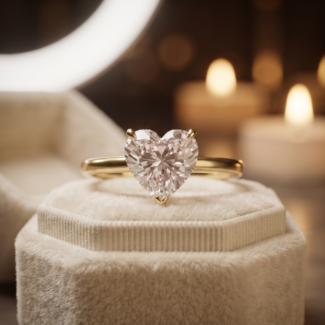 1.50 Ct Heart Shaped Solitaire Engagement Ring