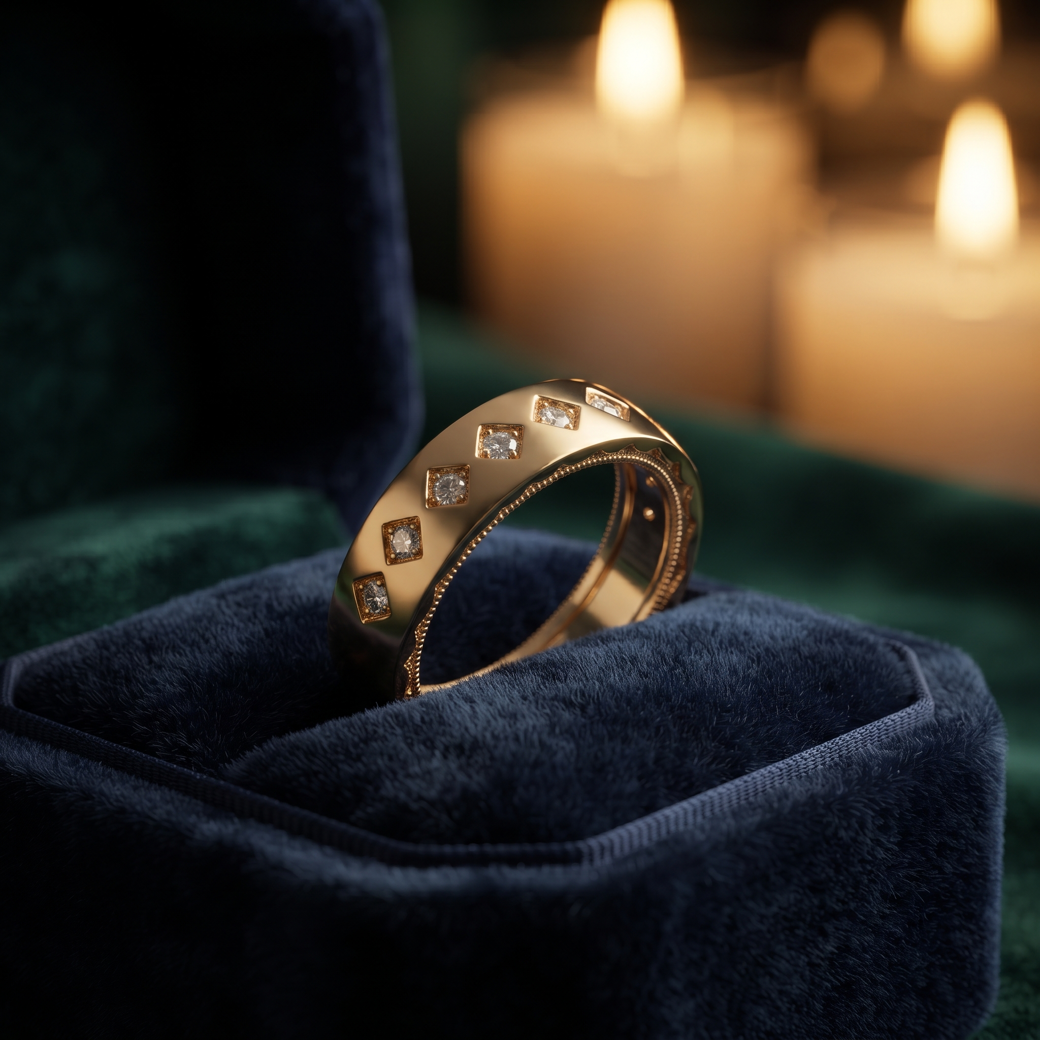 Kite Set Lab Grown Diamond Ring In 10K To 18K Gold Or Sterling Silver