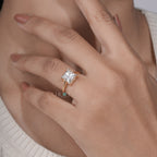 The Eternal Sparkle: Princess Cut Diamond Solitaire with Two-Tone Gold Setting