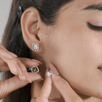 Classic Round Brilliant Diamond Halo Earrings