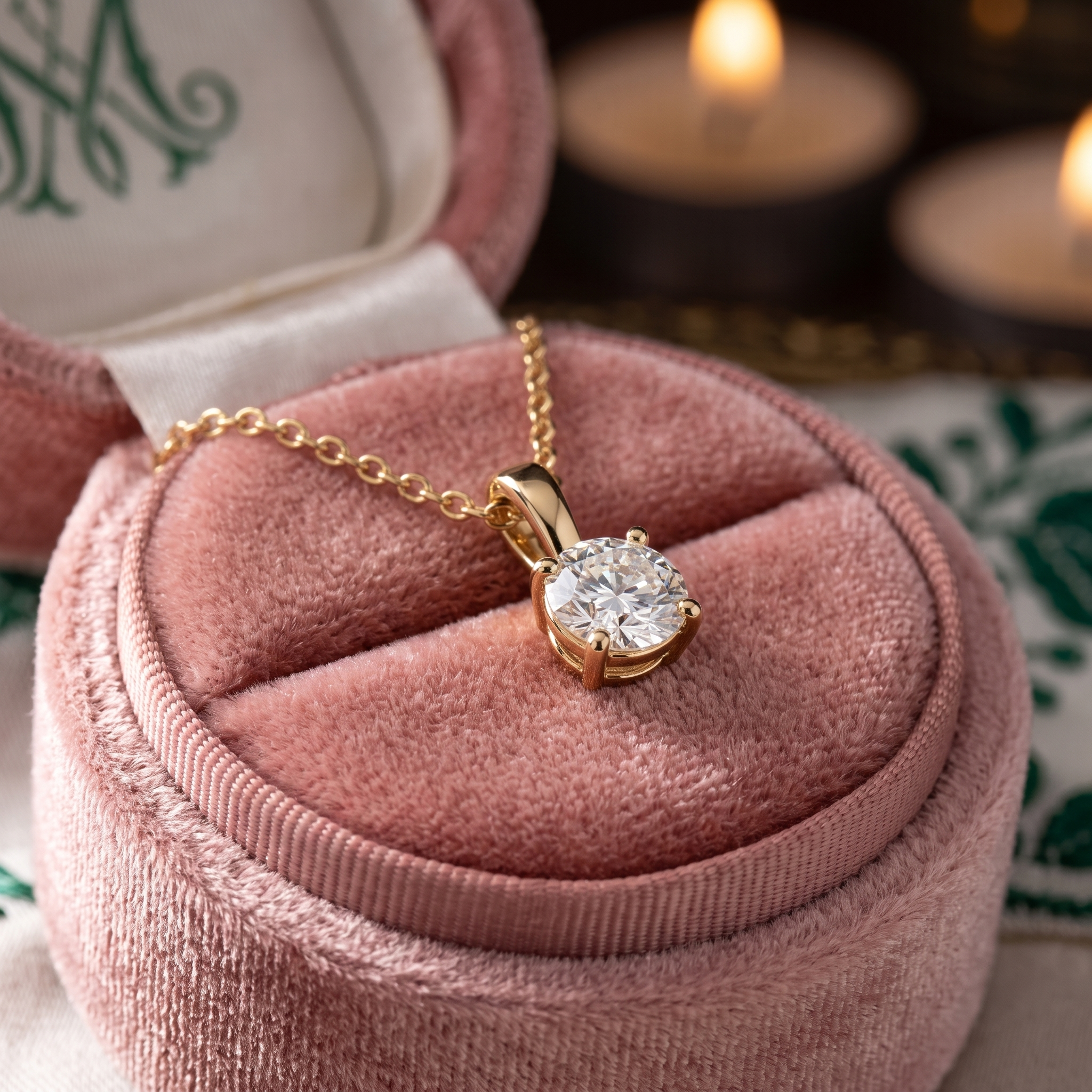 1.50 CT Lab Grown Diamond Pendant, 14K Gold Solitaire Necklace, Minimalist Daily Wear