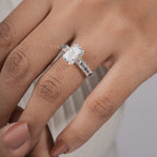Radiant & Emerald Cut Multi-Stone Diamond Ring – Art Deco Inspired Engagement Ring