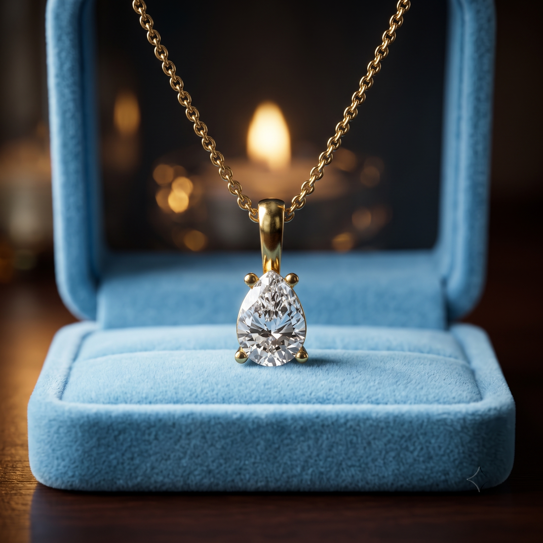 0.75 CT Pear Cut Lab Grown Diamond Pendant, Minimalist Solitaire Necklace (Customizable)