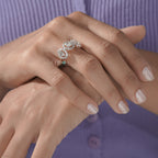The Trinity Marquise & Oval Diamond Halo Ring