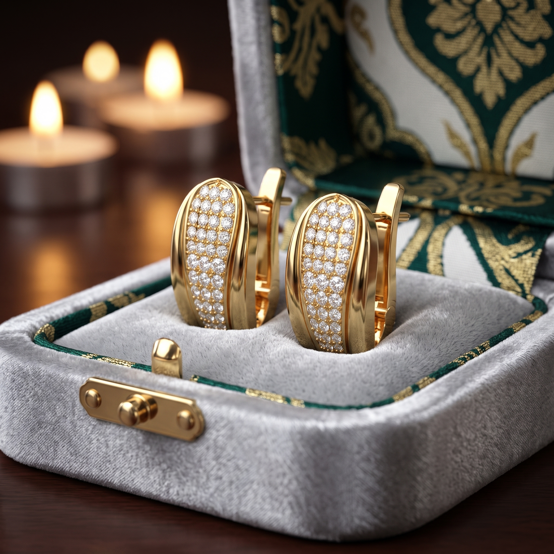 Diamond Huggie Earrings, Anniversary Gift, Birthday Gift For Her