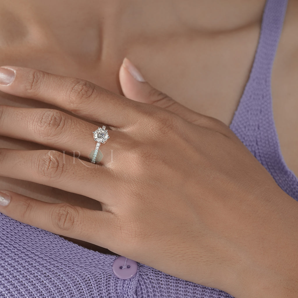 The Romantic Rose Gold Sparkle Ring