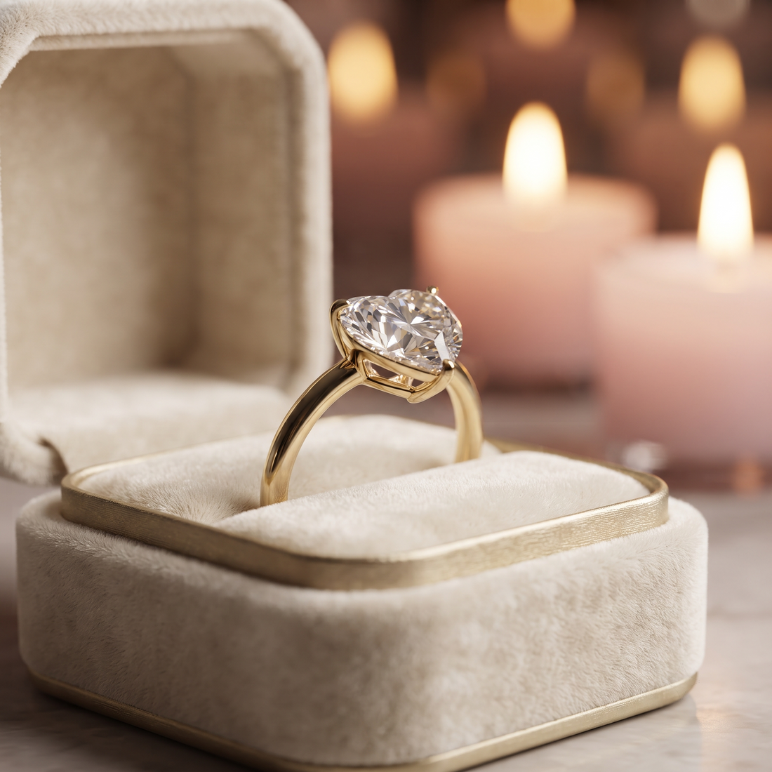 1.50 Ct Heart Shaped Solitaire Engagement Ring