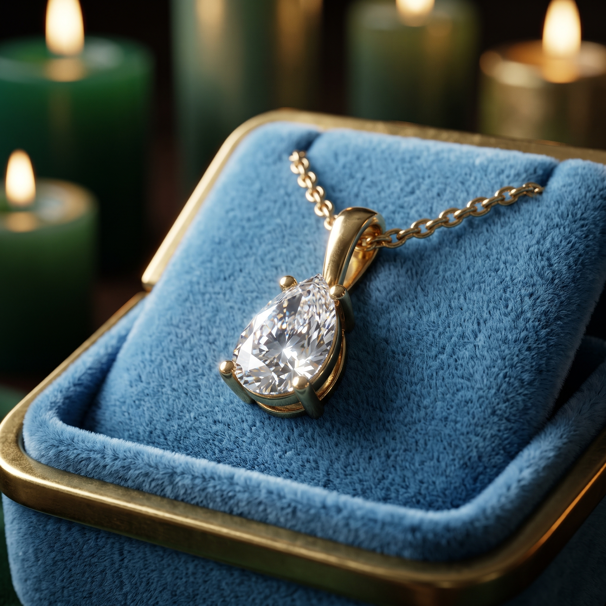0.75 CT Pear Cut Lab Grown Diamond Pendant, Minimalist Solitaire Necklace (Customizable)