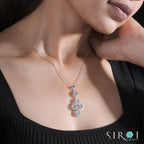 Classic Round Diamond Halo Pendant Gift for Her | Eco-Friendly Sparkle Only |
