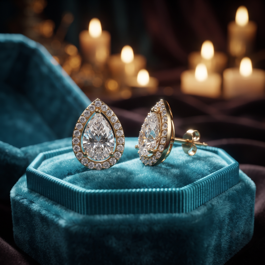 Teardrop Diamond Earrings