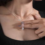 Pink Princess & Pear-Cut Diamond Drop Pendant