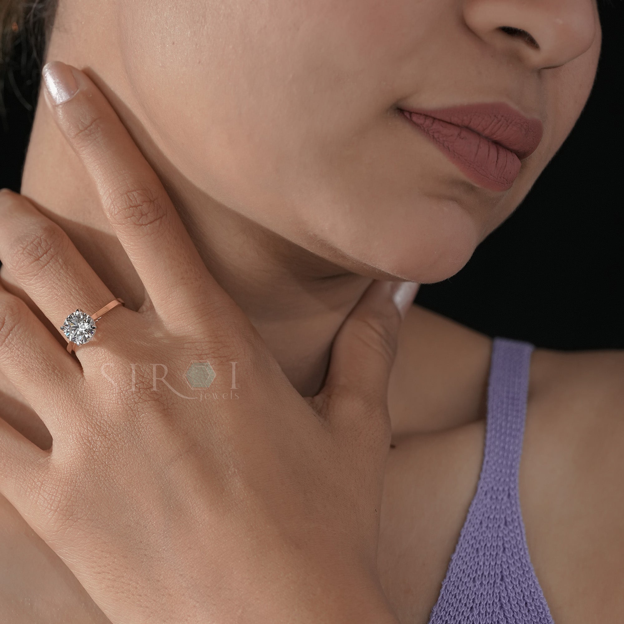 Classic Round Brilliant Solitaire Engagement Ring in Rose Gold