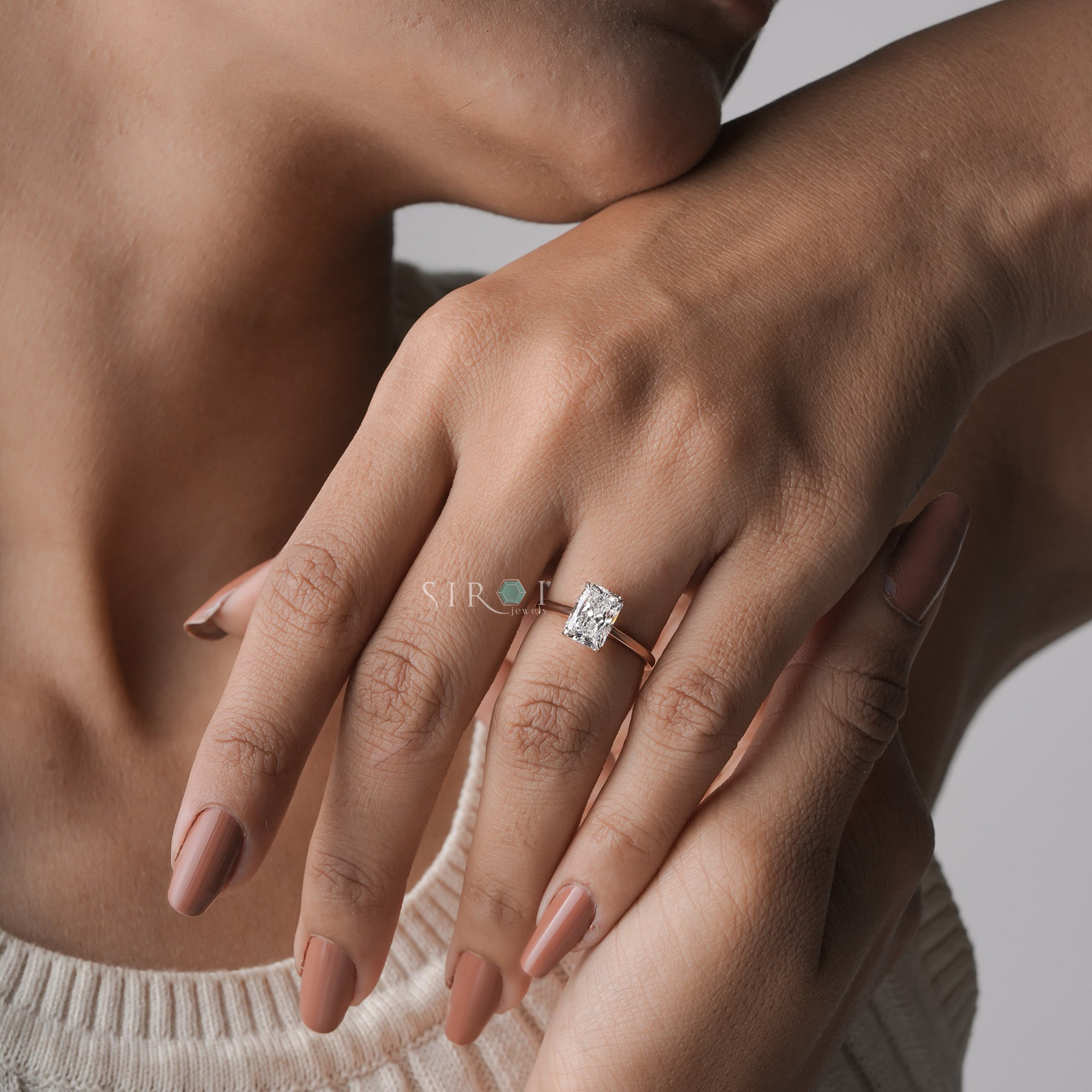 The "Ever glow" Radiant Cut Solitaire – Rose Gold Engagement Ring