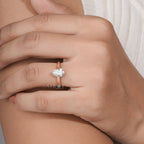 Radiant & Emerald Cut Multi-Stone Diamond Ring – Art Deco Inspired Engagement Ring